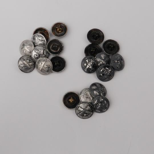 Boutons de l'artillerie, guerre 14-18, 17 mm - L'unité