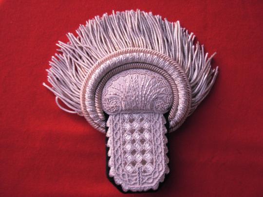 Corps en damier et toile d'araignée argent - Épaulette officier - L'unité