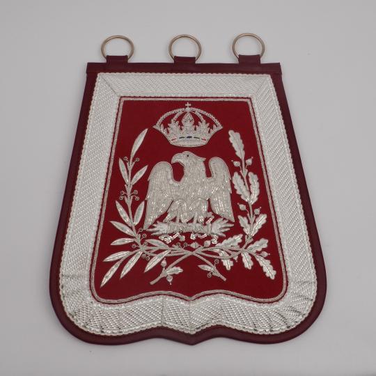 Sabretache d'officier supérieur de cavalerie à broderies argent