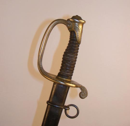 Sabre d'adjudant d'infanterie d'avril 1879, modèle 1845, modifié 1882.