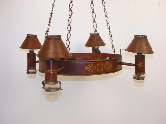 Suspension dite carcel à 4 feux avec 2 appliques assorties