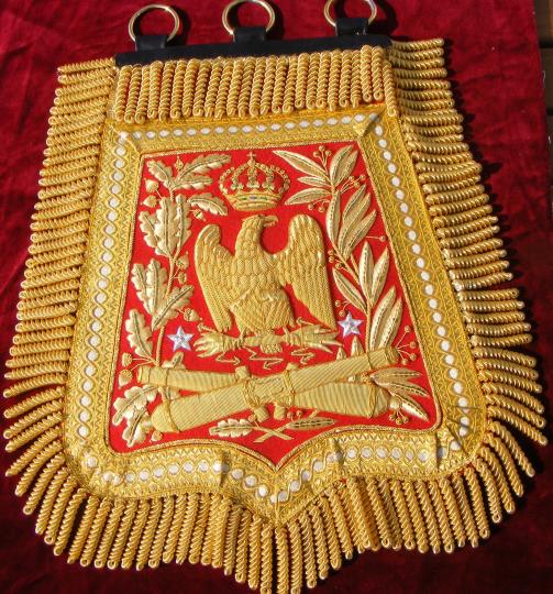 Sabretache de grande tenue de général de l'artillerie à cheval de la garde
