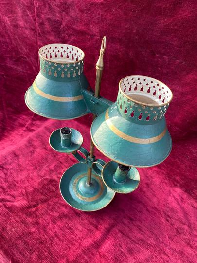 Lampe bouillotte de campagne, d'officier, 2 feux