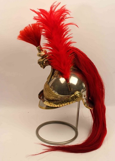Casque de trompette de la garde républicaine à cheval, à partir de 1907, 3 ème republique, vendu en 5 mn