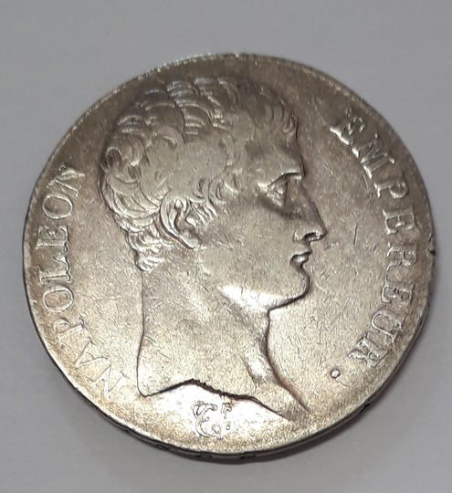 Napoléon AN 13 (1805) A (Paris) tête nue calendrier révolutionnaire 5 francs, pièce argent
