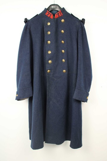 Capote troupe gris de fer bleutée datée 21-4-1899, boutons infanterie, vendue en 6h!