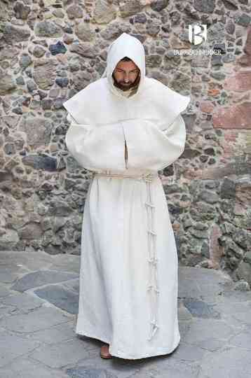 Manteau et capuche Bénédictin écru