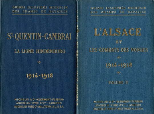  Lot de 21 Guides Michelin des champs de bataille de la 1ère guerre mondiale