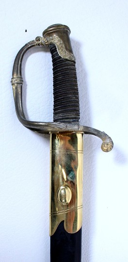Sabre d'officier d'infanterie - Modèle 1821 - Fusée en galuchat - fourreau neuf  