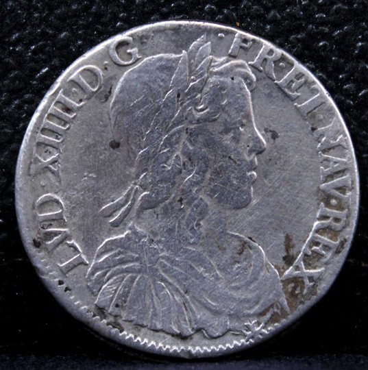 Monnaie royale - Louis XIV - demi-écu à la mèche longue - 1650 !