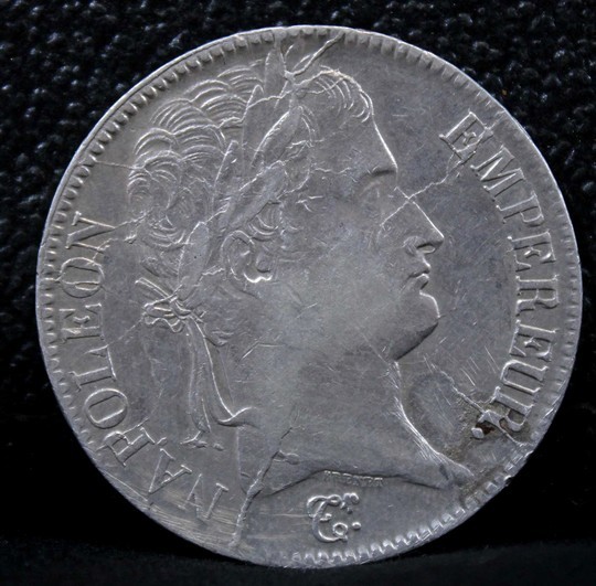 Napoléon Ier tête laurée - 5 francs - 1813 Q - Empire français
