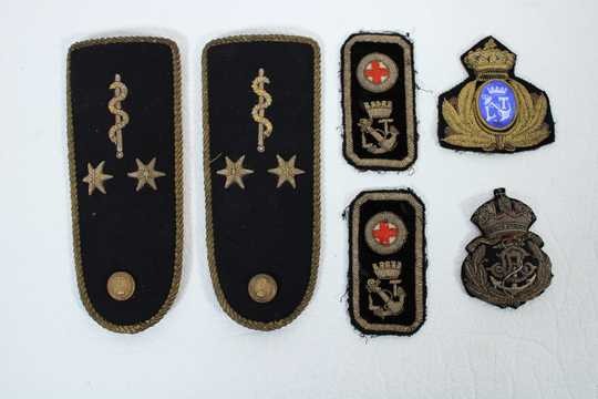 Rare lot de broderies de médecin de la marine, Empire Austro Hongrois