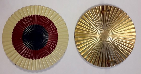 Cocarde tricolore metallique, bleu rouge blanc