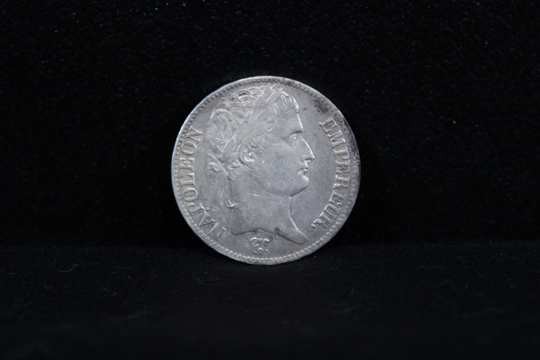 5 francs (écu) Napoléon Ier tête laurée - Argent- Lille (W) 1811 + 5 centimes BB Empire