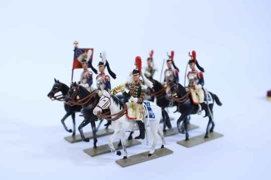 Coffret Lucotte - 6 cavaliers- Cuirassiers, tête de colonne