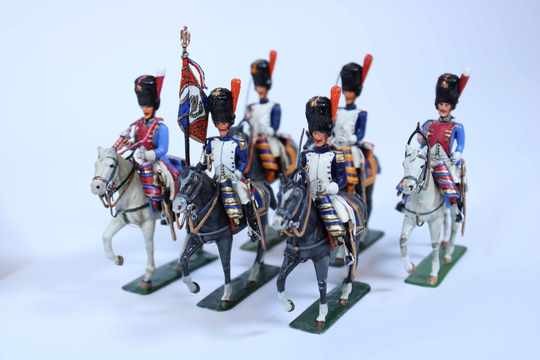 Coffret Lucotte - 6 grenadiers à cheval, tête de colonne
