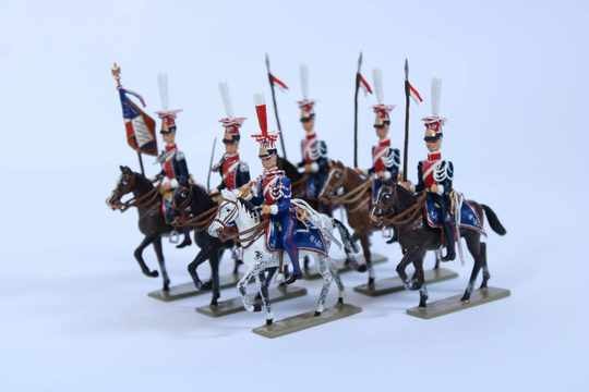 Coffret Lucotte - 1er régiment de chevau légers lanciers polonais de la garde. Lanciers bleus- 6 cavaliers 