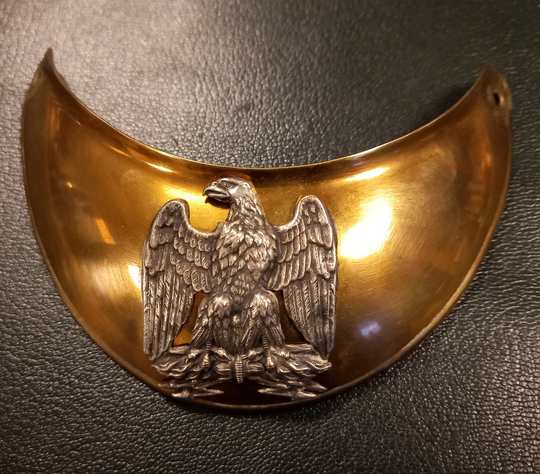 Hausse-col à l'aigle, second Empire, officier des troupes à pied