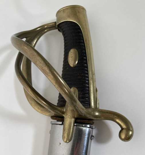 Sabre troupe, An XI, cavalerie légère à la chasseur, d'époque, avec fourreau neuf!
