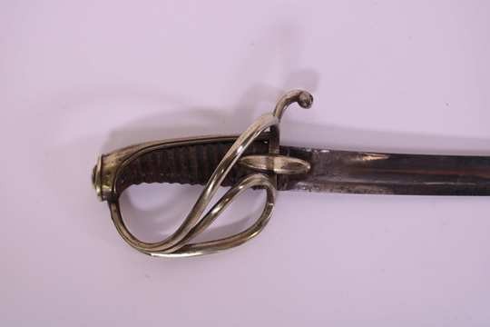Sabre d'officier de cavalerie légère à la chasseur, Empire/ restauration