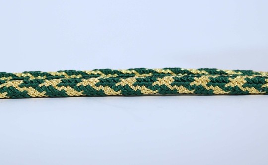 5 mm - Cordon OR et VERT - Fab. France - Le mètre
