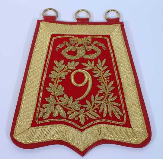 Sabretache d'officier du 9 ème hussard. 2ème version