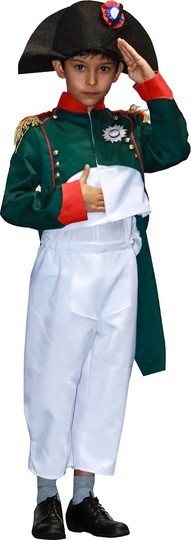 Déguisement: uniforme de Napoléon POUR ENFANT, 4-7 ans ou 7-10 ans. 