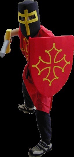 Déguisement de chevalier cathare, 4 à 12 ans
