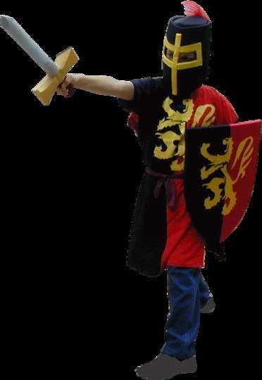 Déguisement de chevalier au lion, vers 1390, 4 à 12 ans 