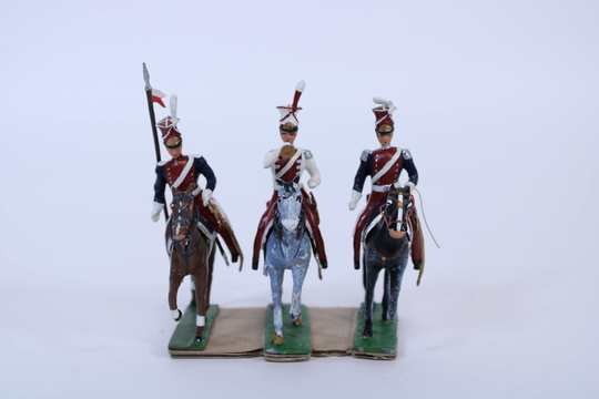 lots de 3 lanciers polonais dont 1 trompette et 1 officier, Lucotte