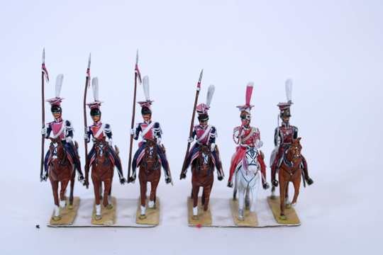 lots de 6 lanciers polonais dont 1 trompette et 1 officier, Lucotte 