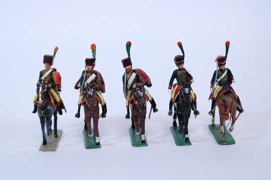 lot de 5 chasseurs à cheval de la garde par Lucotte