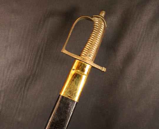 Sabre briquet d'infanterie - Ancien régime/Révolution. Sans oreillon sur la fusée. Fourreau neuf