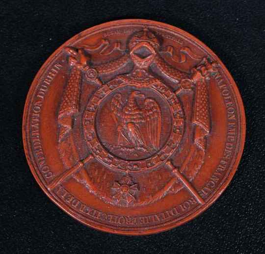 Copie du grand Sceau impérial des titres, 1er Empire. Résine rouge