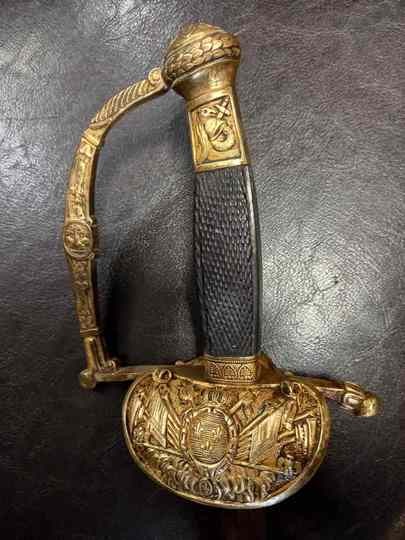 Épée d'ingénieur géographe - Restauration 