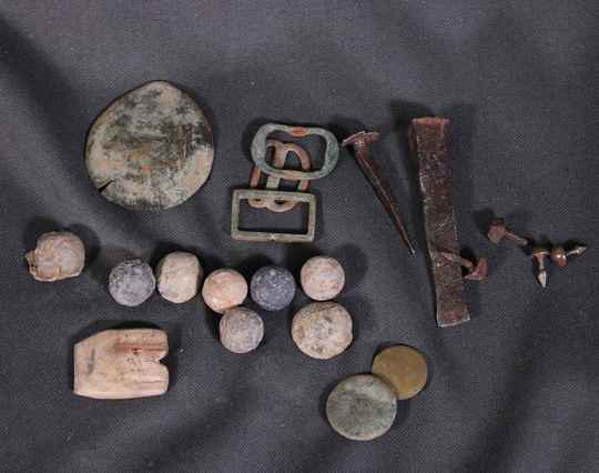 Reliques provenant de champs de bataille de la campagne de Belgique