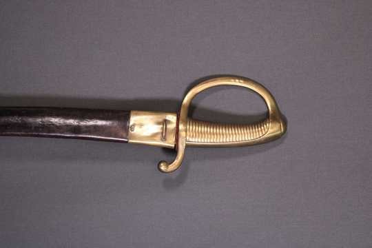 Sabre briquet, avec fourreau. Daté avril 1816