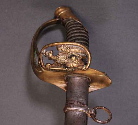 Sabre d'officier, Prusse, à clavier rabattable. Vers 1900