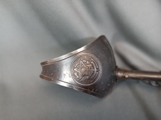 Sabre brésilien. Poignée bronze et acier. Vers 1900. 