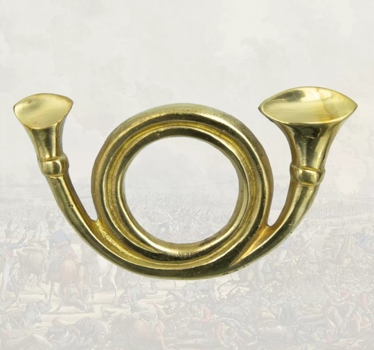 Cor de chasse pour giberne infanterie légère - Bronze