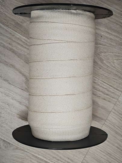 20 mm - Tresse coton écrue pour border pelisse et dolman troupe Empire - Fab. Française