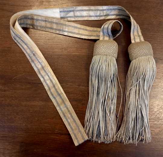 Ceinture écharpe d'officier, Prusse ou Autriche, argent. Vers 1900 