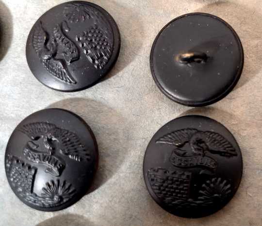 USA. Boutons modèle 1917 du génie US, 