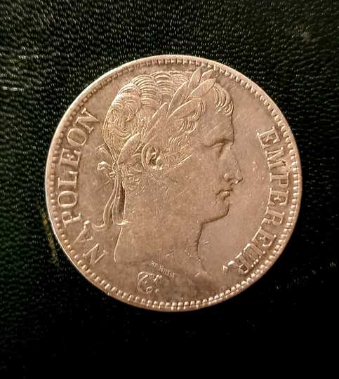 5 francs (écu) Napoléon Ier tête laurée - Argent -W (Lille) 1810 - Empire français 