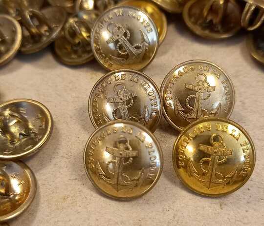 FRANCE. Boutons des équipages de la flotte -14 mm - Modèle 1872 - L'unité