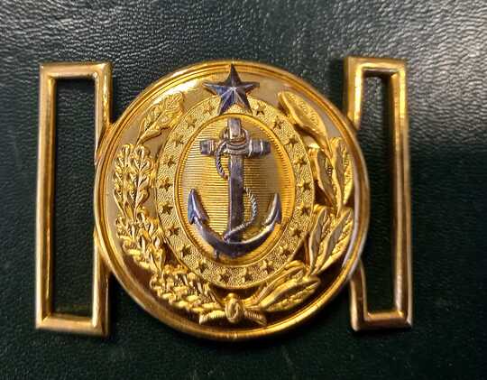 Boucle de ceinturon d'officier de la marine brésilienne. Fab. ancienne, état neuf