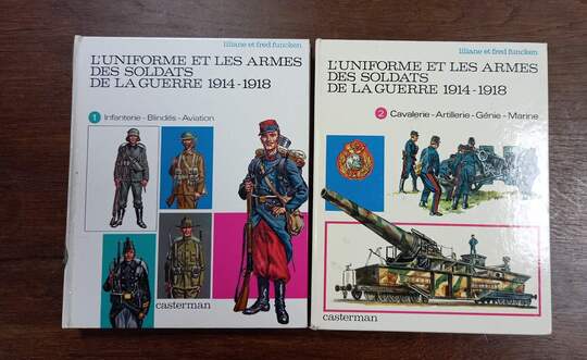 L'uniforme et les armes des soldats de la guerre 1914-1918. L. et  F. Funcken, TOME 1 et 2. 1971 Castermann 