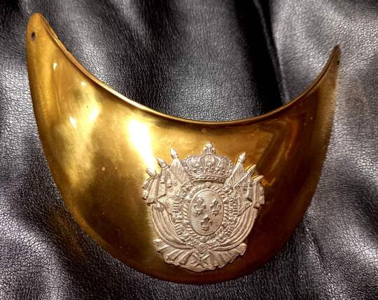 Hausse col d'officier de la garde royale. Aux fleurs de lys et médaille du Saint Esprit