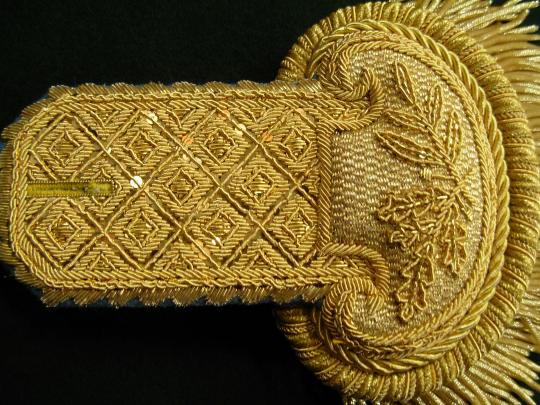 Épaulettes d'officier Empire - Chênes et laurier et corps en damier - Type VIII - La paire