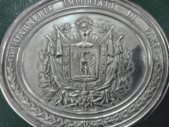 Plaque de baudrier de giberne de la gendarmerie Impériale de Paris 1er Empire